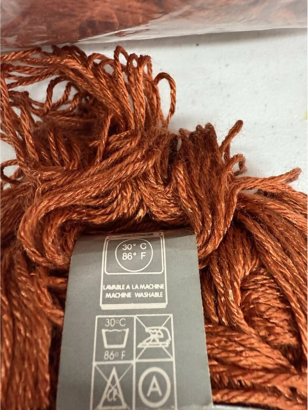 Phildar ‘Canelis 158’ Acrylic/Viscose Yarn Shade 79 Orange 6 Skein Lot